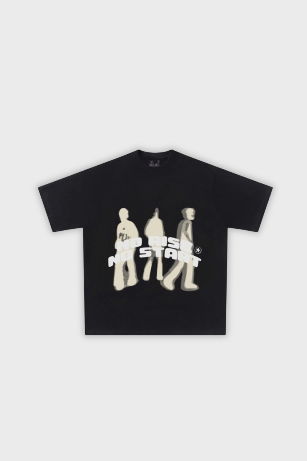 Black Graphic Tee Walking Start