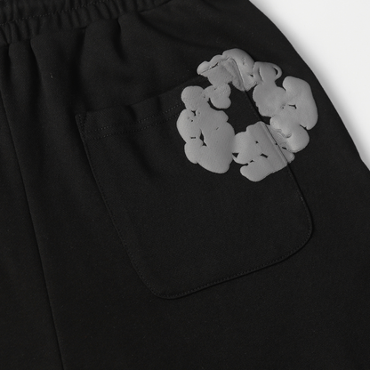 Denim Trs Black Grey Short Set