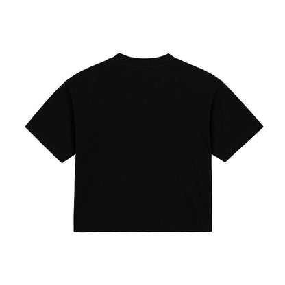 Black Cut Boxy Fit T-shirt