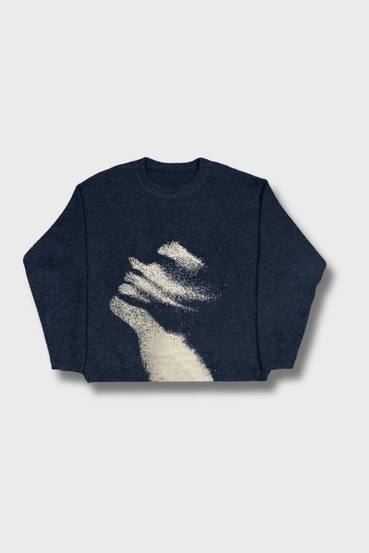 Distorted Graphic Knitted Sweater
