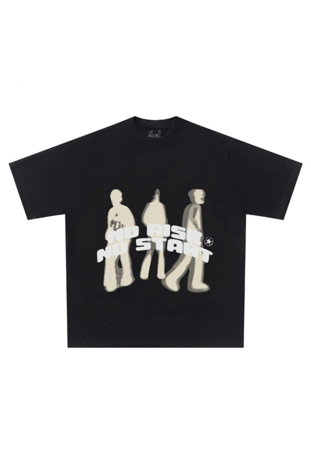 Black Graphic Tee Walking Start